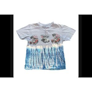 American Hot Rods Henley Tie-Dye Tee